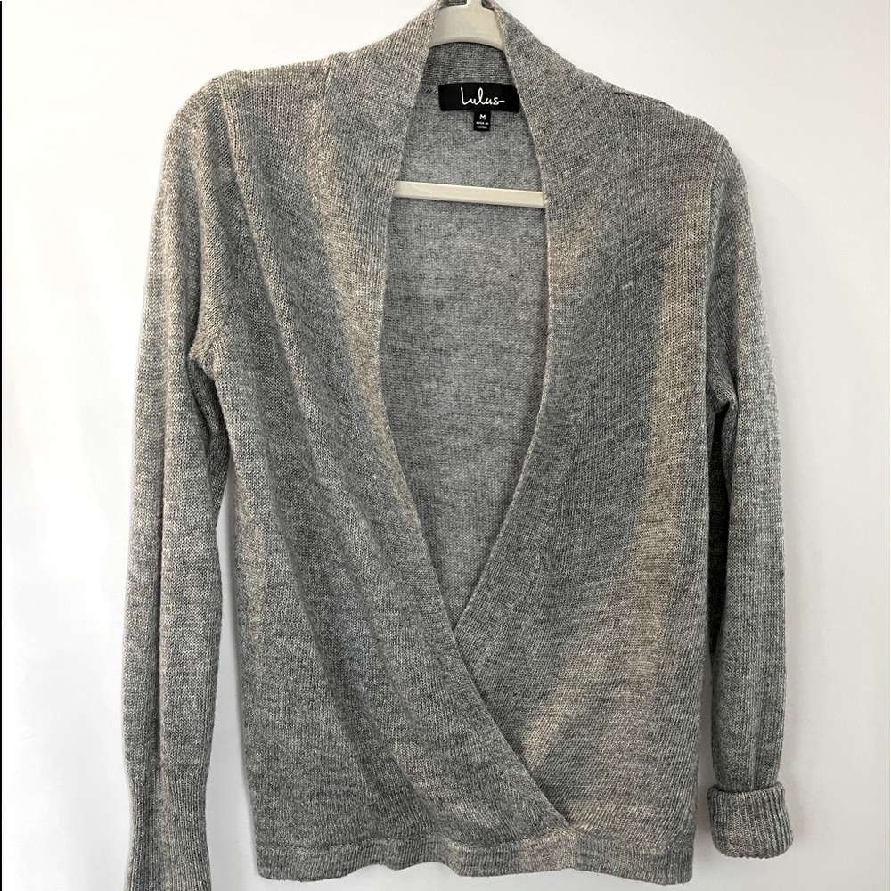 Lulus Surplice Lightweight  Sweater Top